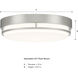 EnviroLite LED 10 inch Brushed Nickel Flush Mount Ceiling Light